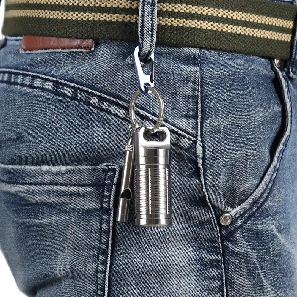 Брелок EDC WING Органайзер для таблеток Титан Водонепроникна, фото №3