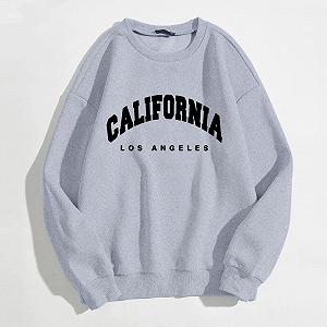 Женский Свитшот С принтом Los Angeles California С буквенным принтом Винтажный Калифорния Los Angeles Верх Coole Backwoods С длинными рукавами Круглый вырез Однотонный synthetic.ua - Фото 1