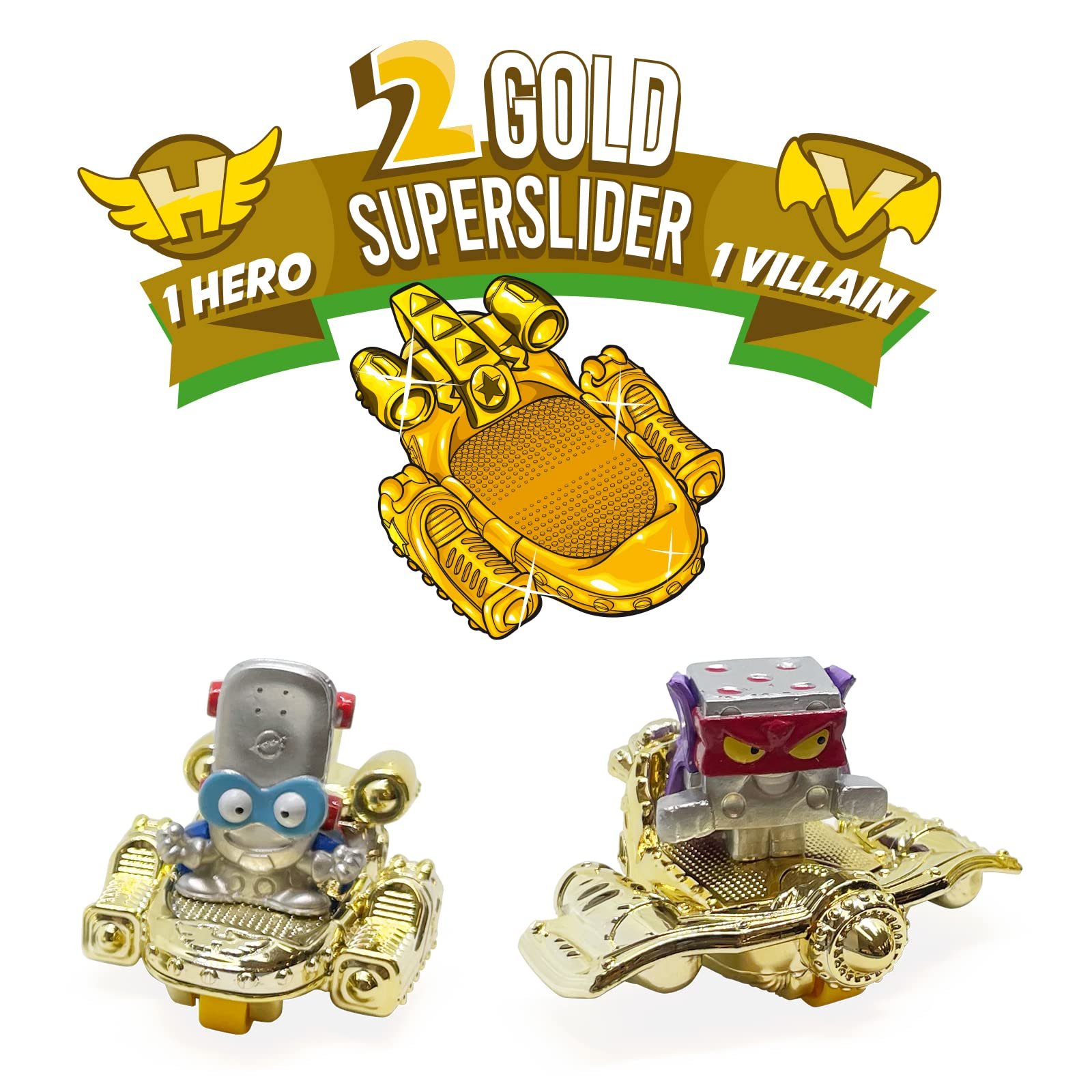 Фігурки SuperThings RIVALS OF KABOOM Серії Lata Gold 3, включаючи всі спеціальні фігурки серії 3, в тому числі Ultra Ring (Mr. King), 2 Gold Leaders, 6 Silver Captains та 2 Gold Supersliders, фото №2