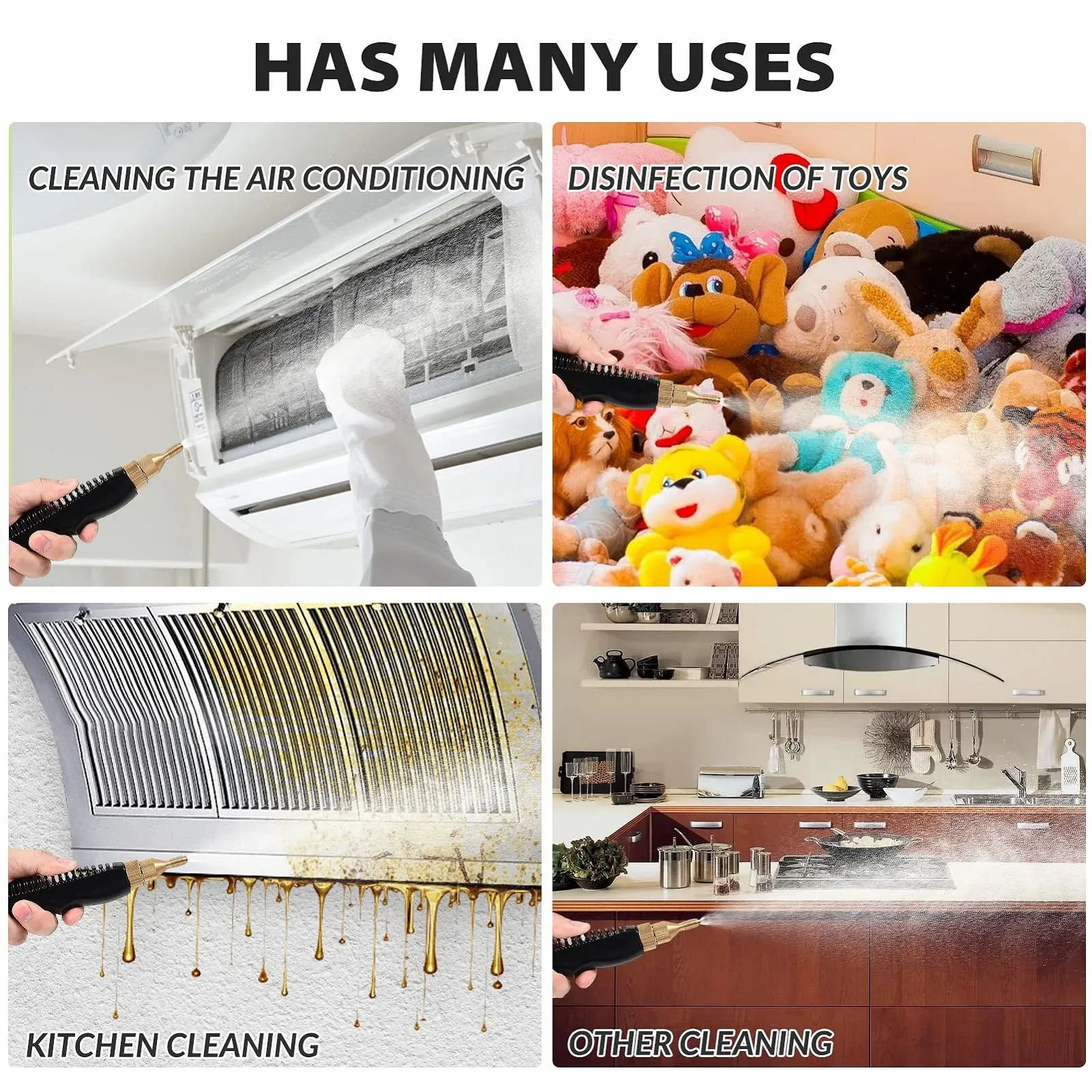 Пароочисник ADWOLT ручний 2500 Вт 3 Бар білий, фото №6