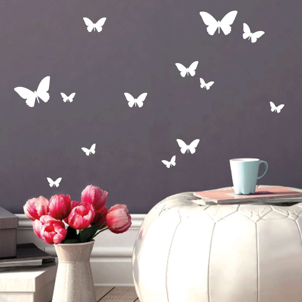 Наклейка на стіну Wall Tatto Loft Butterflies Вінілова Біла, фото №2 Наклейка на стіну Wall Tatto Loft Butterflies Вінілова Біла, фото №2