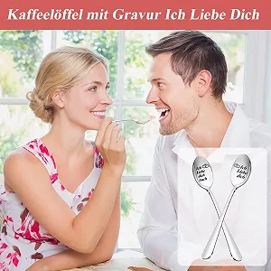 Ложка Кавова з гравіюванням I Love You, набір 2 шт synthetic.ua - Фото 1