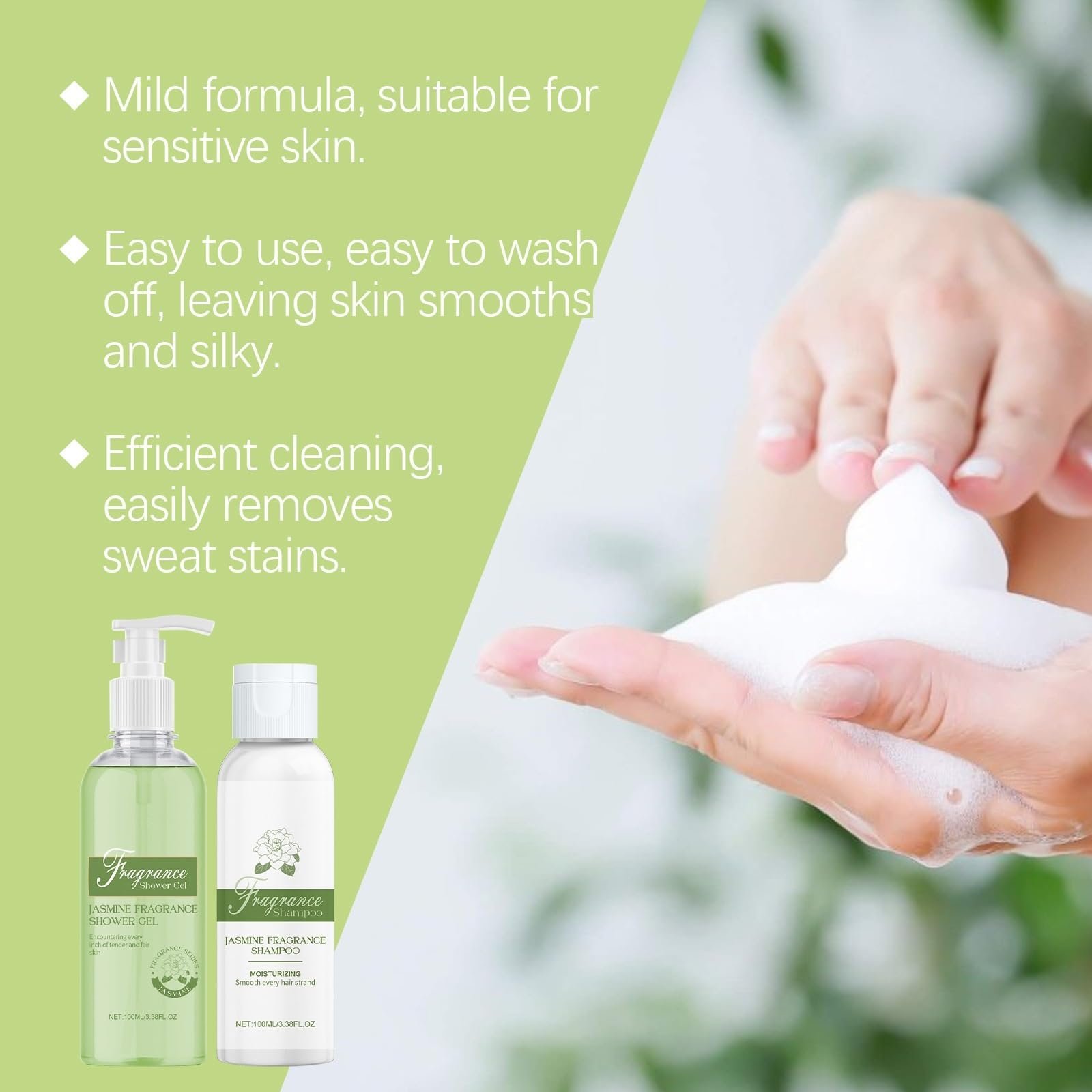 Набор гель для душа и шампунь Jasmine Jasmine Fragrance Увлажняющий 4 шт., фото №4