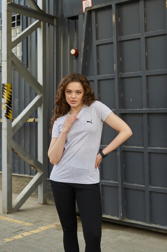 Жіноча футболка Puma сіра, фото №2