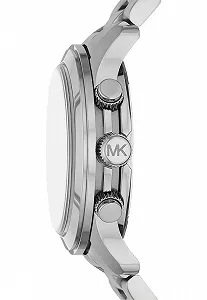 Мужские часы Хронограф Michael Kors Runway серебристого и синего цвета, корпус из нержавеющей стали, браслет synthetic.ua - Фото 1