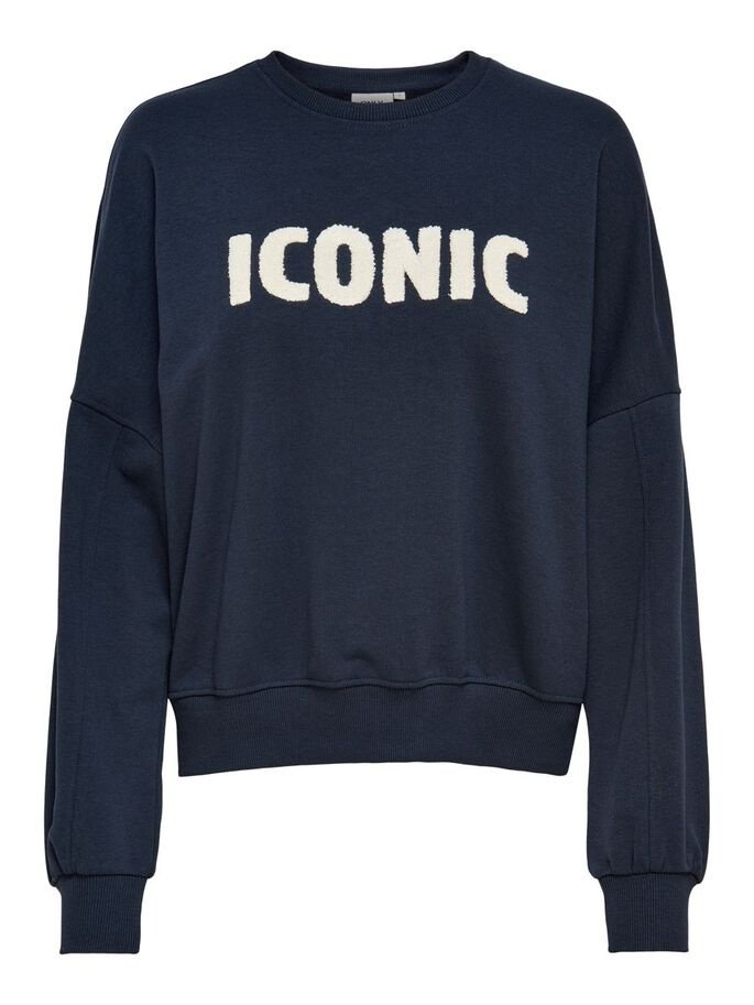 Світшот ONLEDITH LIFE L/S O-NECK SWT 15225077 Night Sky ONLY Темно-синій M, фото №1