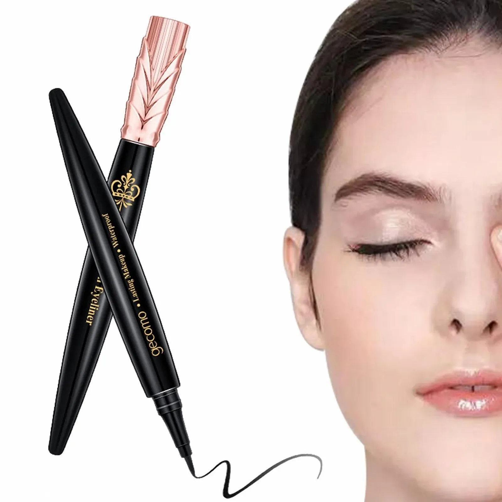 Рідка Підводка для очей Водостійка, Чорна, фото №1