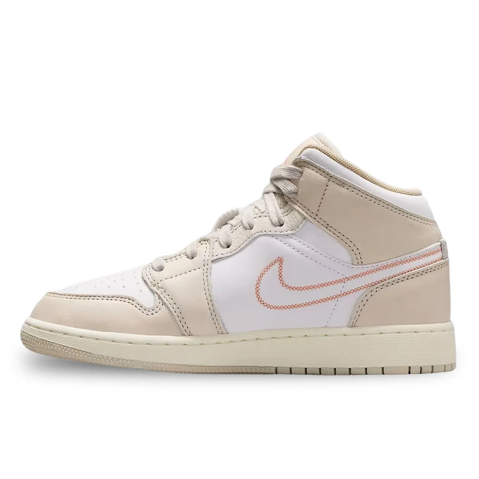 Кросівки Nike Air Jordan 1 Mid Se (GS) HQ5879-100 Білий Дівчата, фото №6