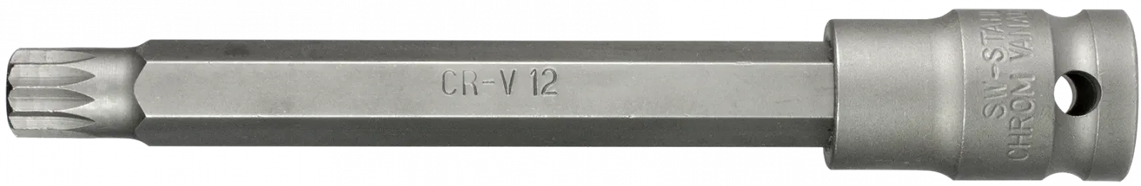 Ударная торцевая головка с битой SW-STAHL 05212L 1/2" XZN M12 x 140 мм, фото №1