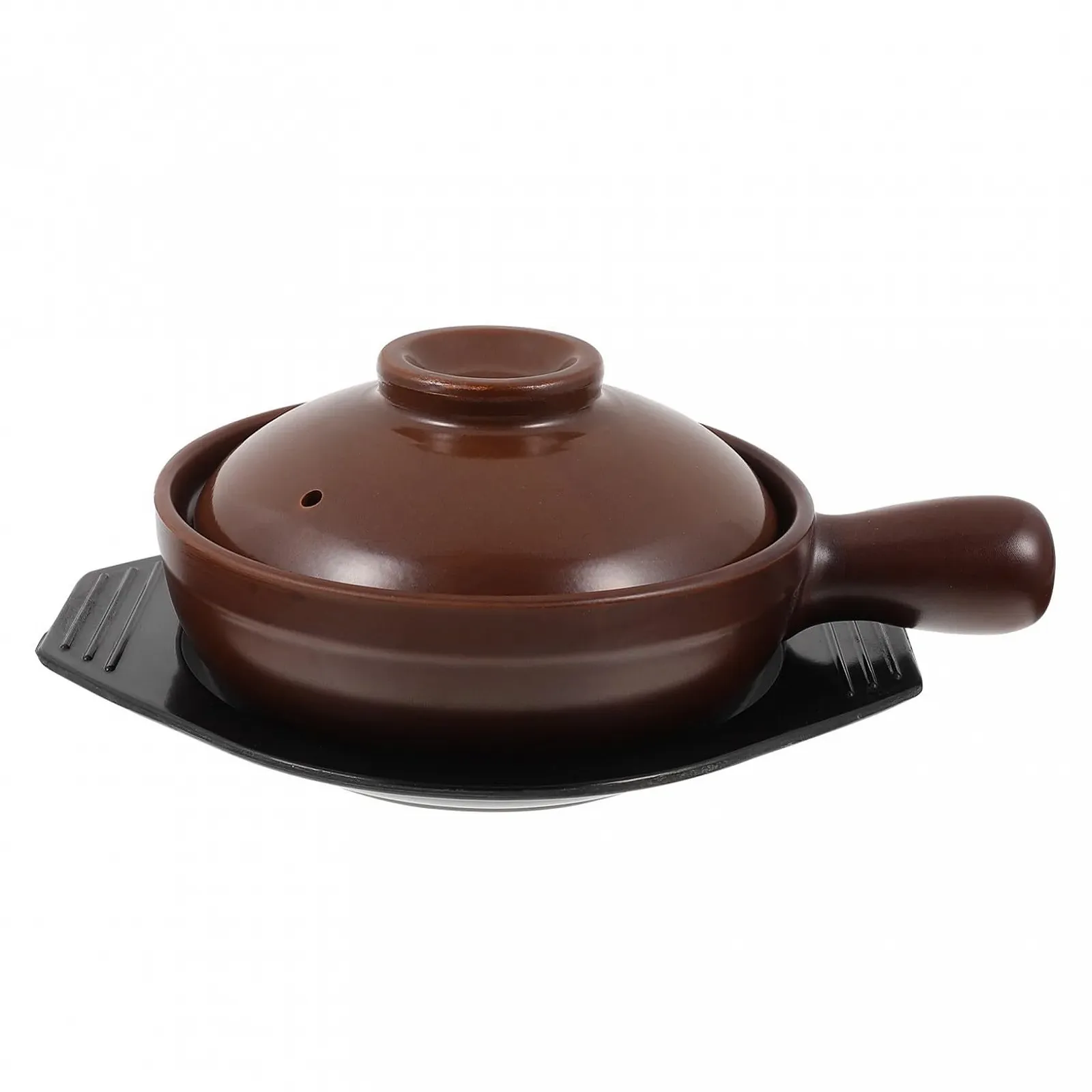 Кастрюля керамическая с термостойкой ручкой и крышкой антискользящая, фото №1