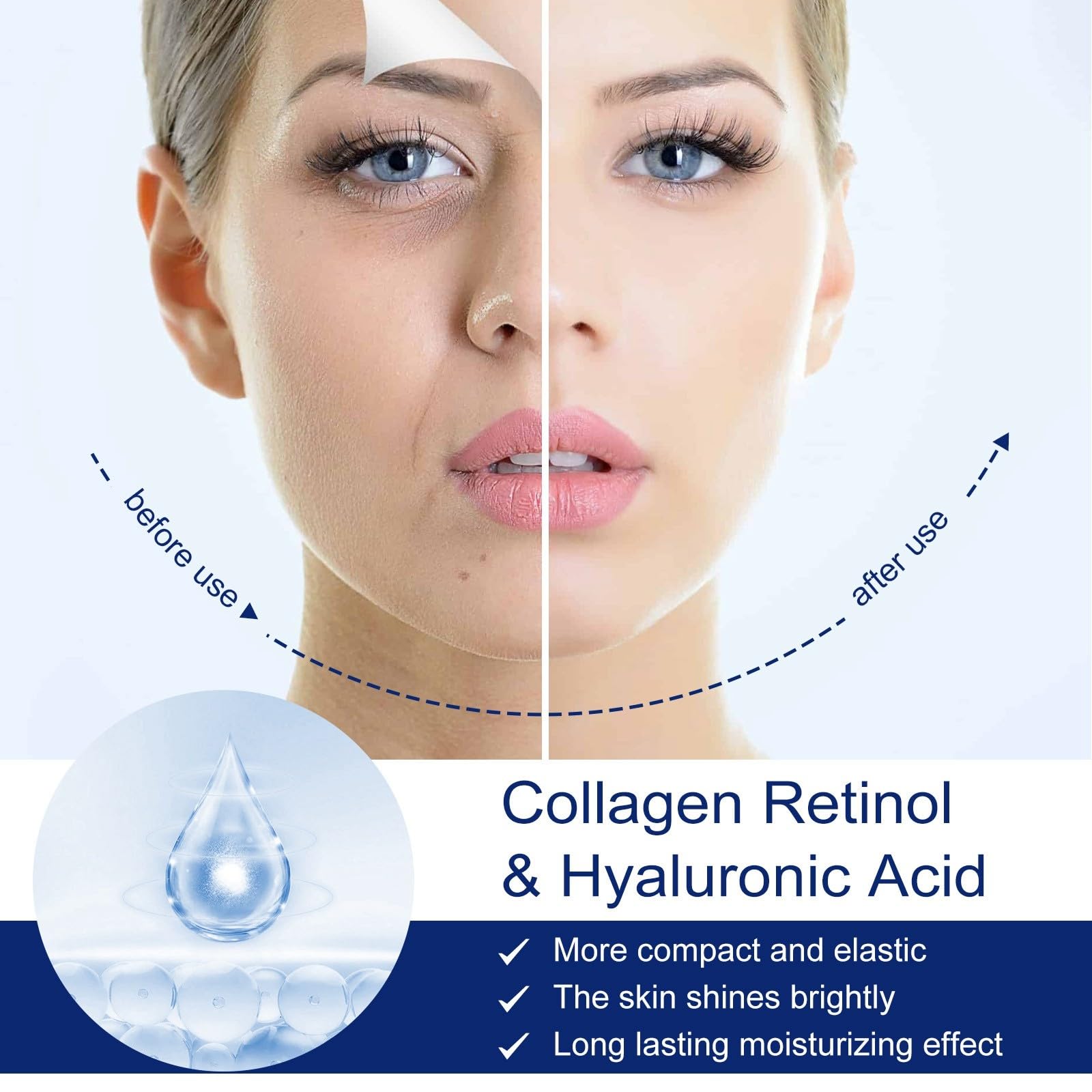 BB Крем Collagen Power & Wrinkle Smoothing AQm498 Зволожуючий для обличчя Підтягуючий Синій, фото №7