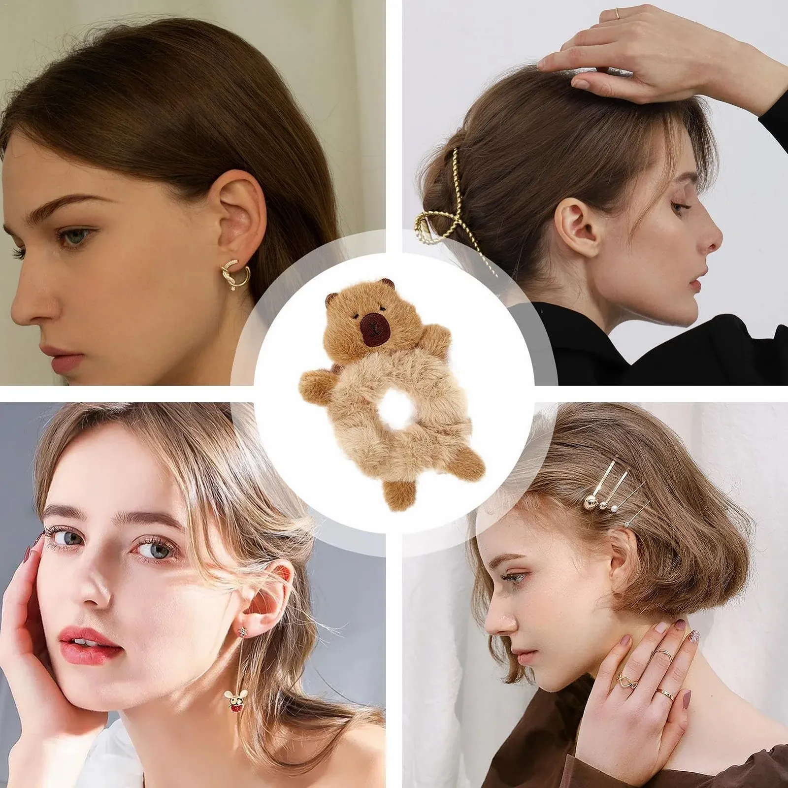 Заколка для волос Капибара Дизайн Животного Мягкая заколка для волос Женская заколка для волос Капибара Мягкая Толстая Милая, фото №4 Заколка для волос Капибара Дизайн Животного Мягкая заколка для волос Женская заколка для волос Капибара Мягкая Толстая Милая, фото №4