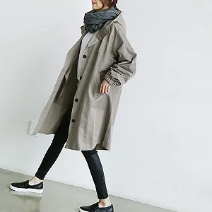 Тренч Shevog Повседневный Женский С капюшоном Длинный рукав synthetic.ua - Фото 1