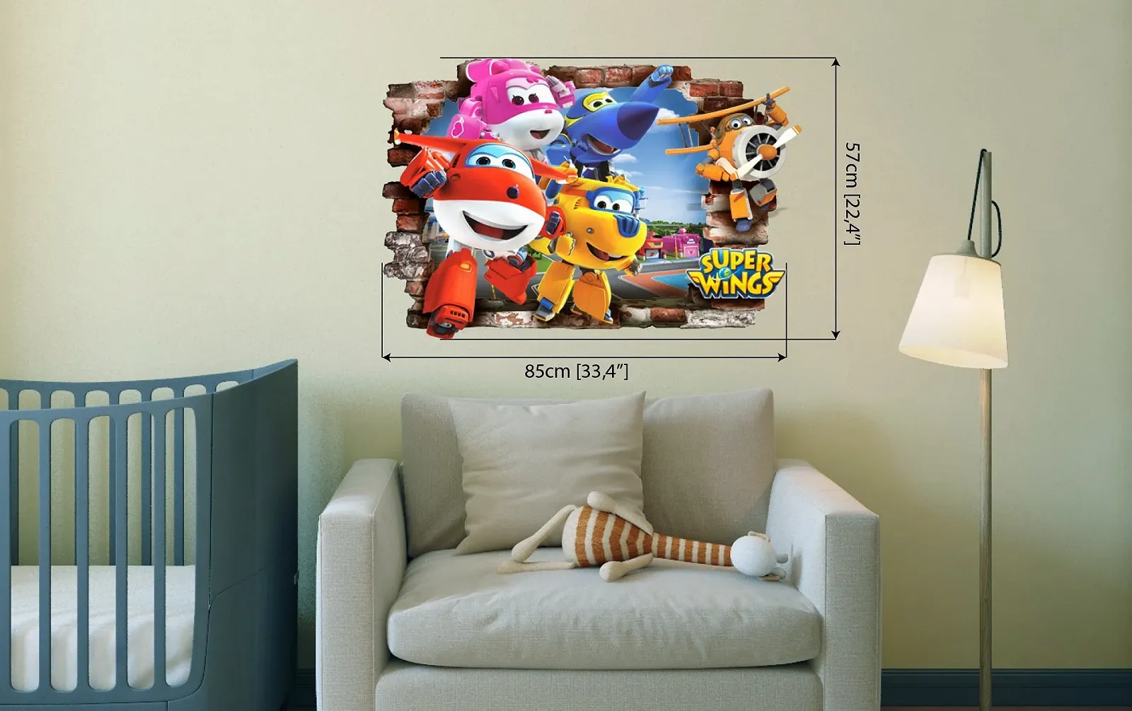 Настільна наклейка Super Wings 3D ПВХ 57 см x 85 см, фото №1 Настільна наклейка Super Wings 3D ПВХ 57 см x 85 см, фото №1