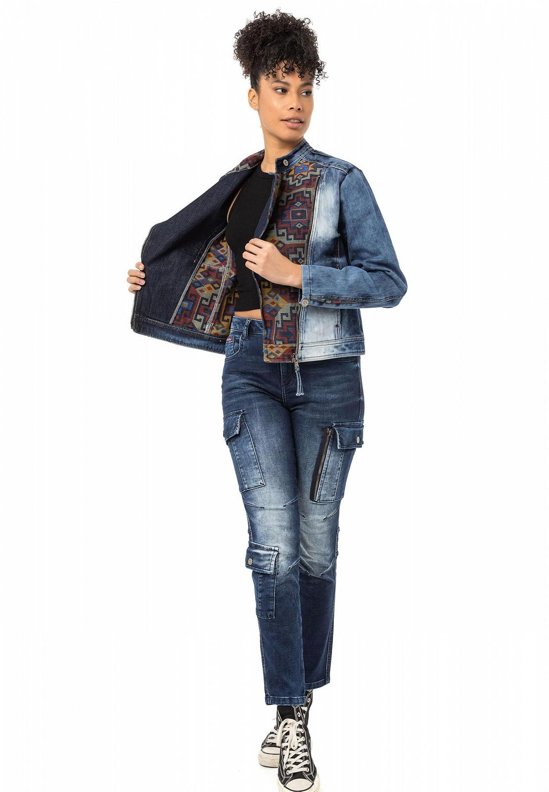 Джинсовая куртка Cipo & Baxx Женская Облегающая и Стильная, фото №5