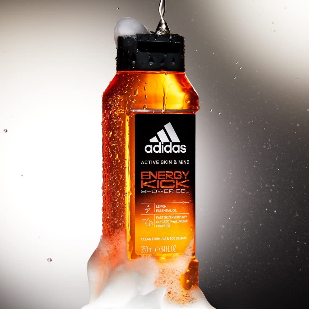 Мужской гель для душа adidas Active Skin & Mind Energy Kick 250 мл, фото №6