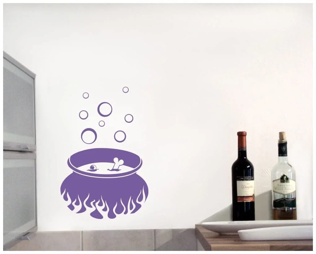 Наклейка на стену Samunshi Witches Cauldron 20 x 30 см Black, фото №3