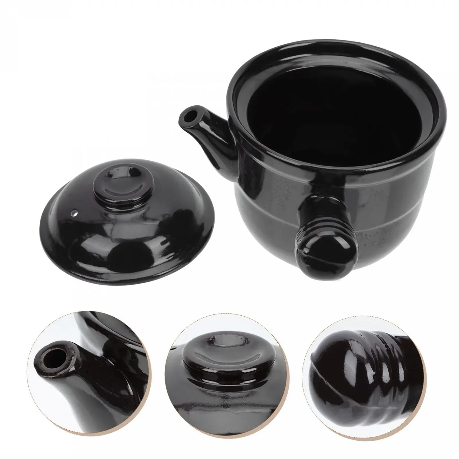 Кастрюля керамическая для заваривания лечебных трав традиционная китайская для газовых и электрических плит мультифункциональная, фото №7