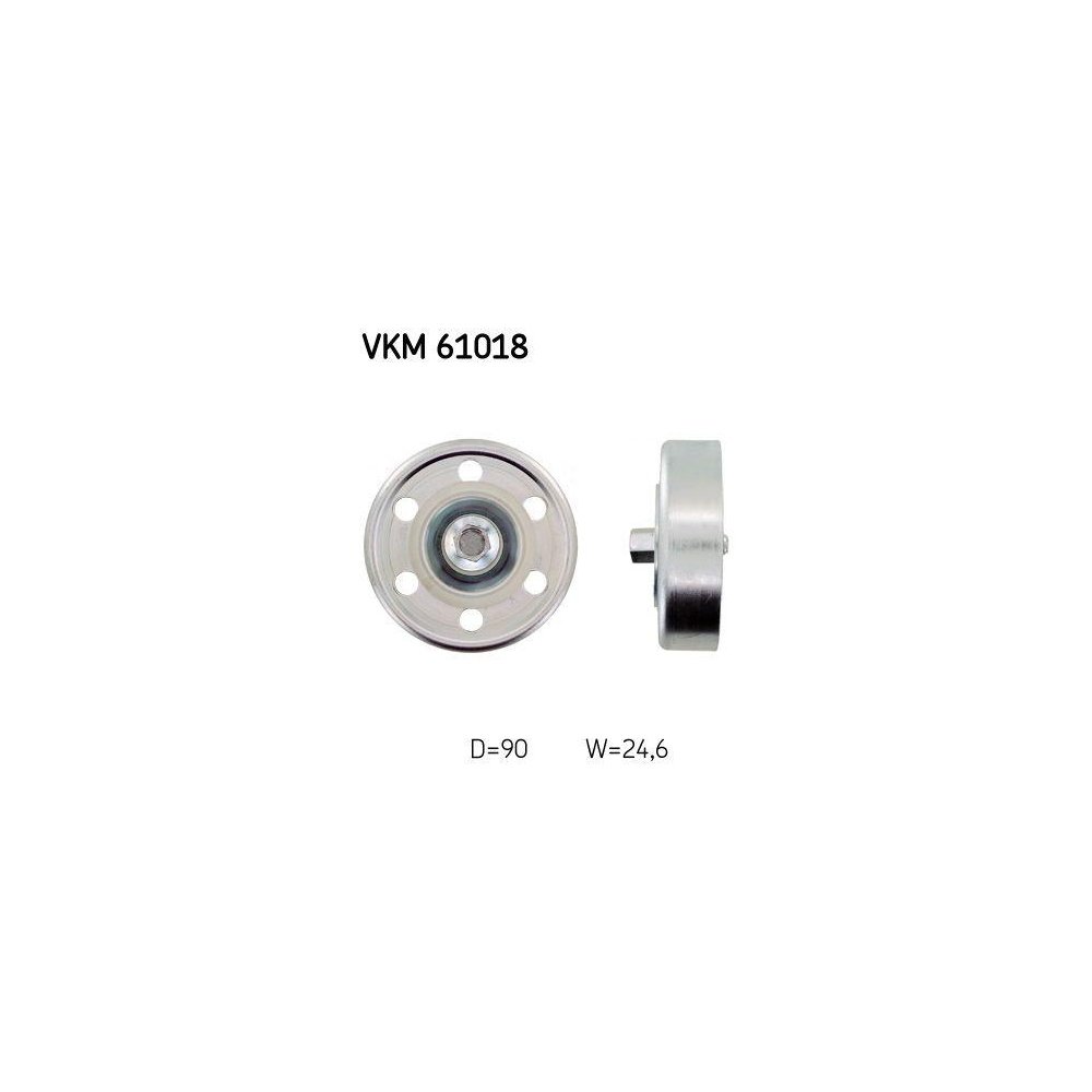 Ролик направляющий поликлинового ремня SKF VKM 61018 для TOYOTA, фото №1