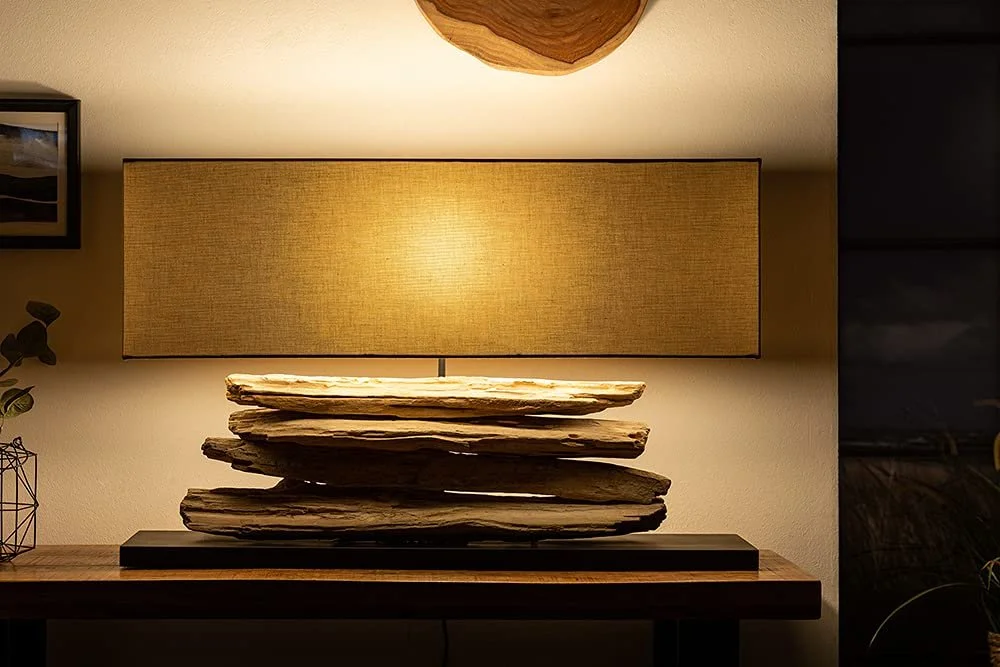 Настільна лампа invicta INTERIOR Riverine Large Handmade Driftwood Бежева, фото №3