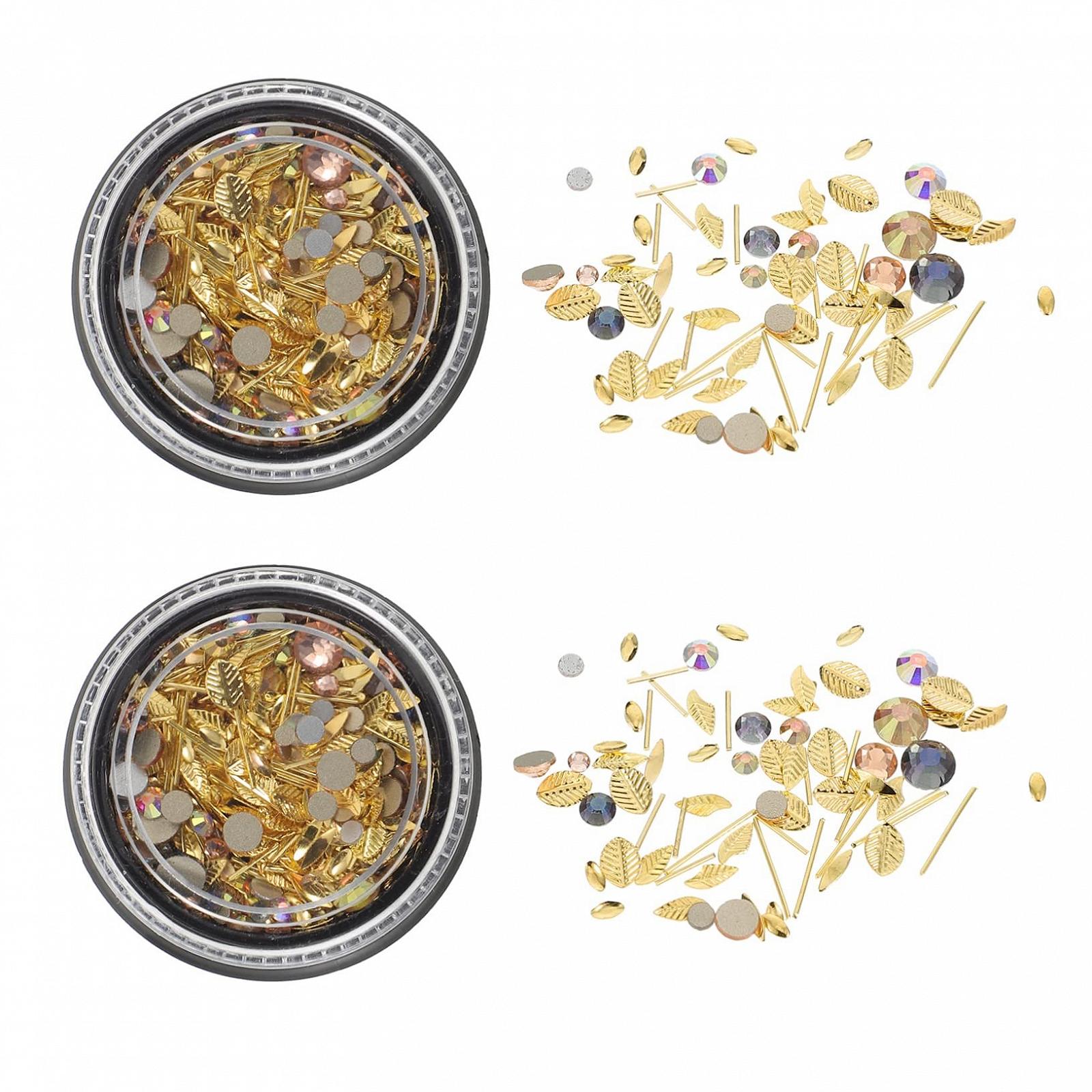 Прикраси для нігтів (2 коробки) MERRYHAPY 3D Метал, фото №1