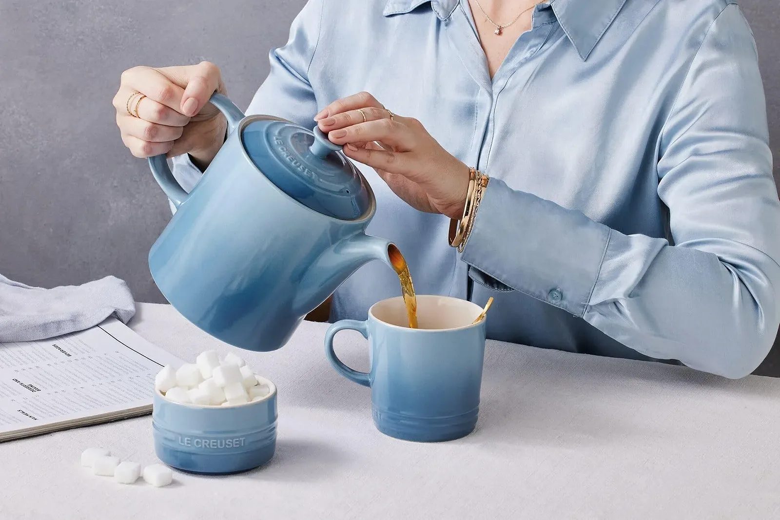 Чайник-заварник Le Creuset Stoneware Tall 1.3 літра Chambray, фото №6