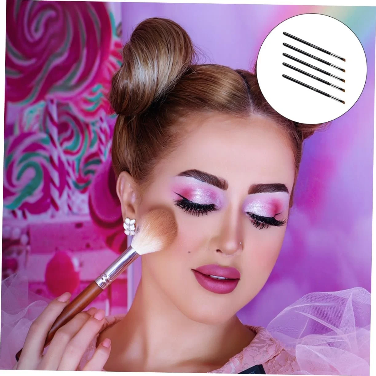 Кисти Mikinona для макияжа глаз,черный, фото №4