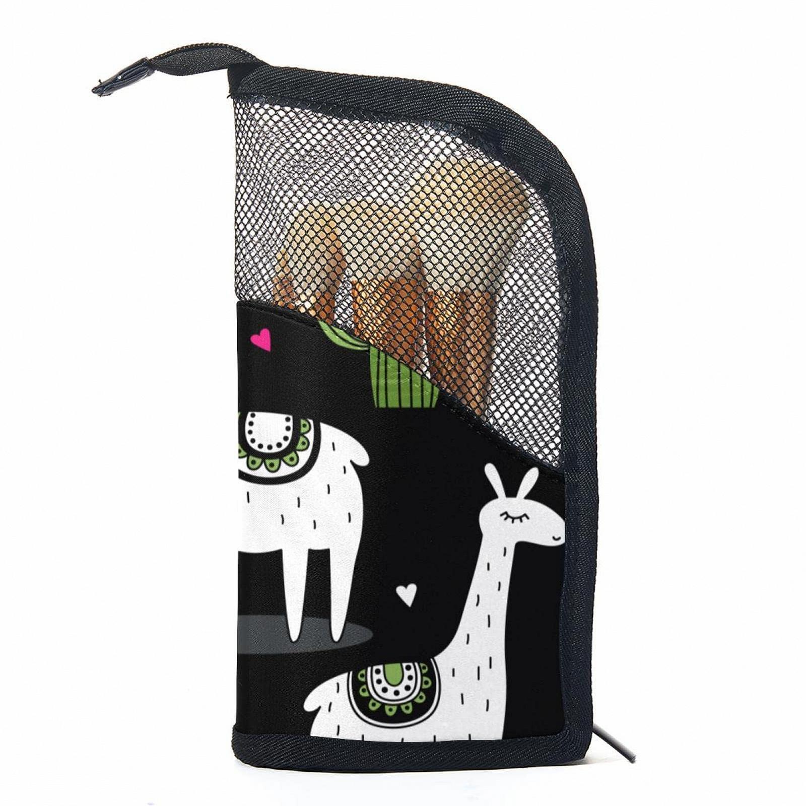 Набір кистей для макіяжу в сумці Llama Happy Alpaca Cactus Camel 12 шт Colored-2430, фото №1