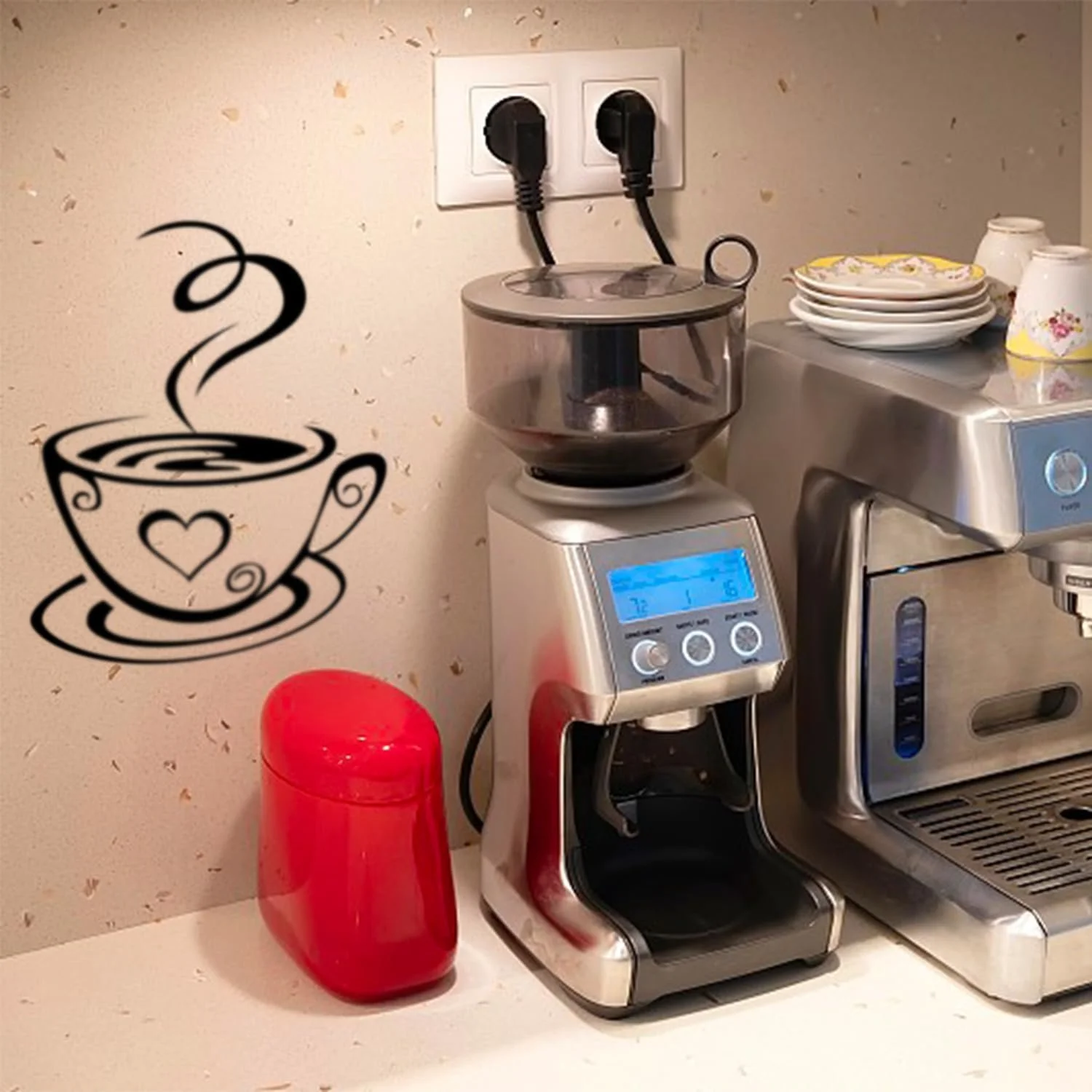 Наклейки на стіну 2 аркуші Кава Чорний, фото №6 Наклейки на стіну 2 аркуші Кава Чорний, фото №6