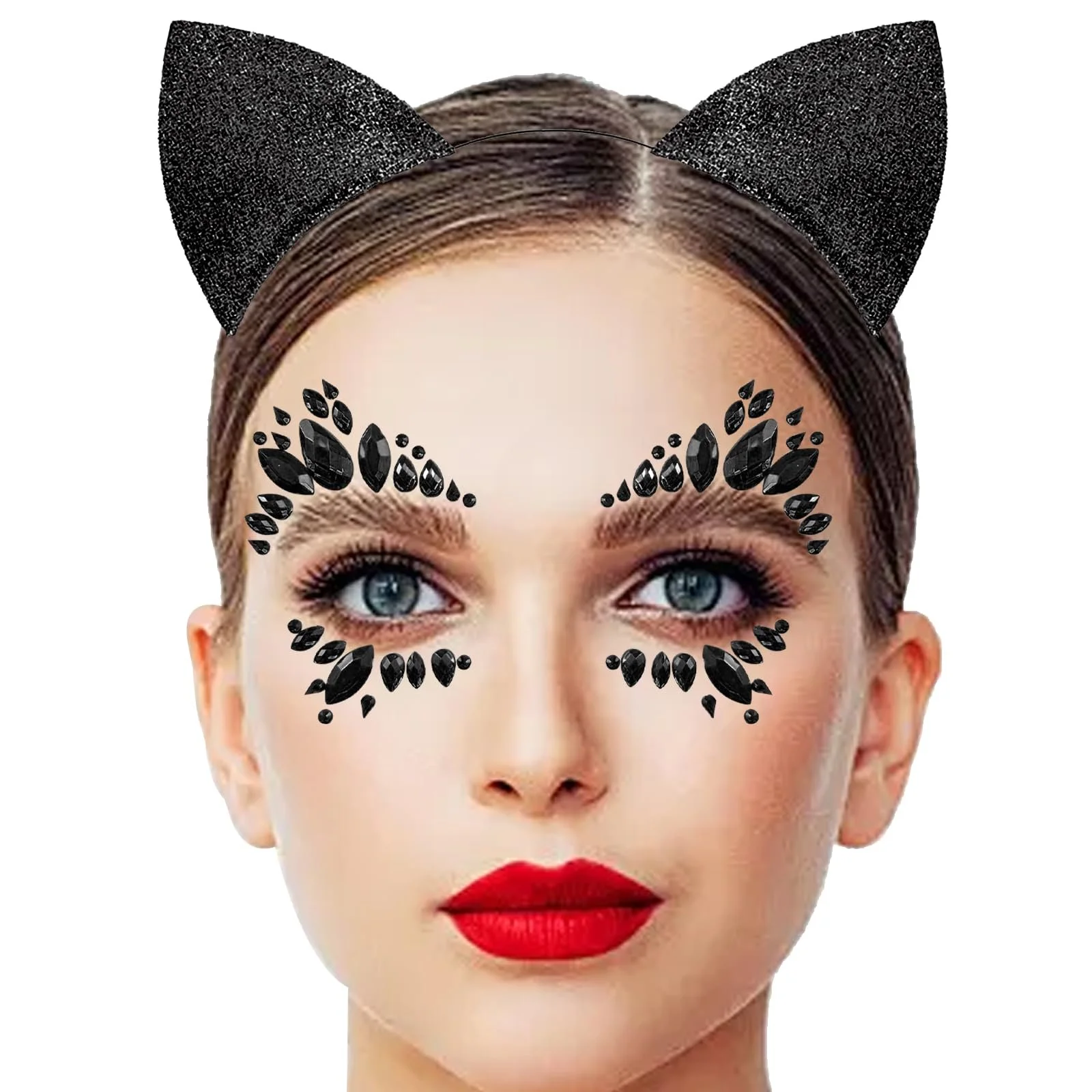 Обруч Вушка кота з блискучими камінцями, фото №1 Обруч Вушка кота з блискучими камінцями, фото №1