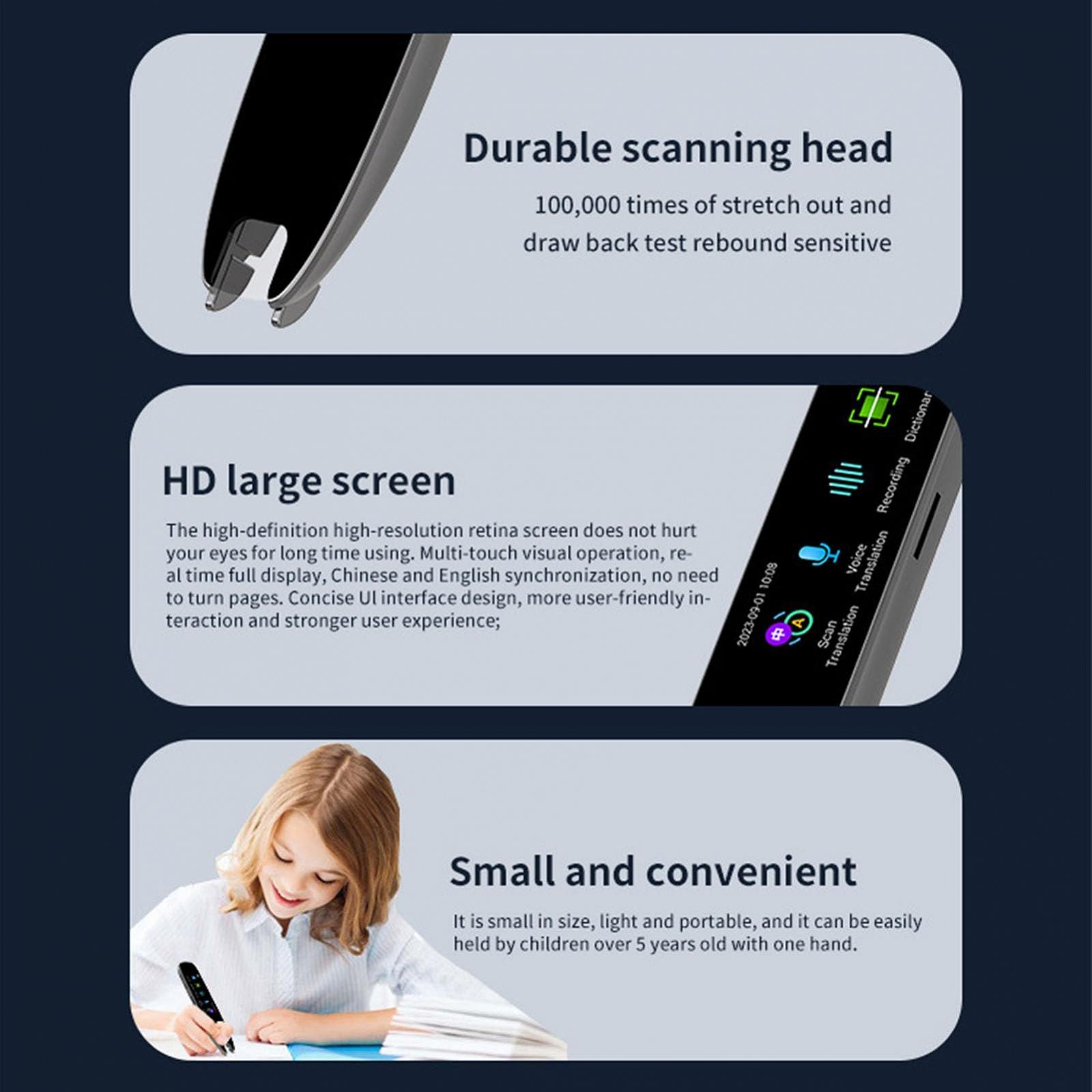 Ручка для сканирования Scan Reader 112 языков Мгновенный переводчик OCR Цифровая, фото №3