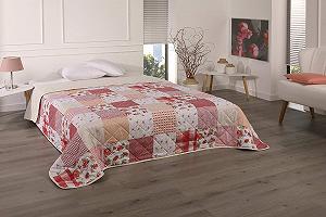 Покривало XXL MB Warenhandel24 Універсальний Плед 220 x 240 см Печворк Заміський Стиль - Фото 1