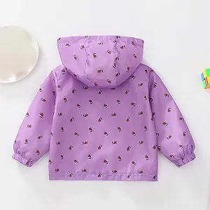 Детское пальто с капюшоном для мальчиков и девочек Generisch, ветрозащитная куртка на молнии для малышей synthetic.ua - Фото 1