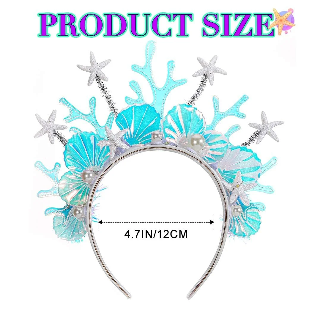 LED Обруч для волосся у формі мушлі, світиться, фото №4