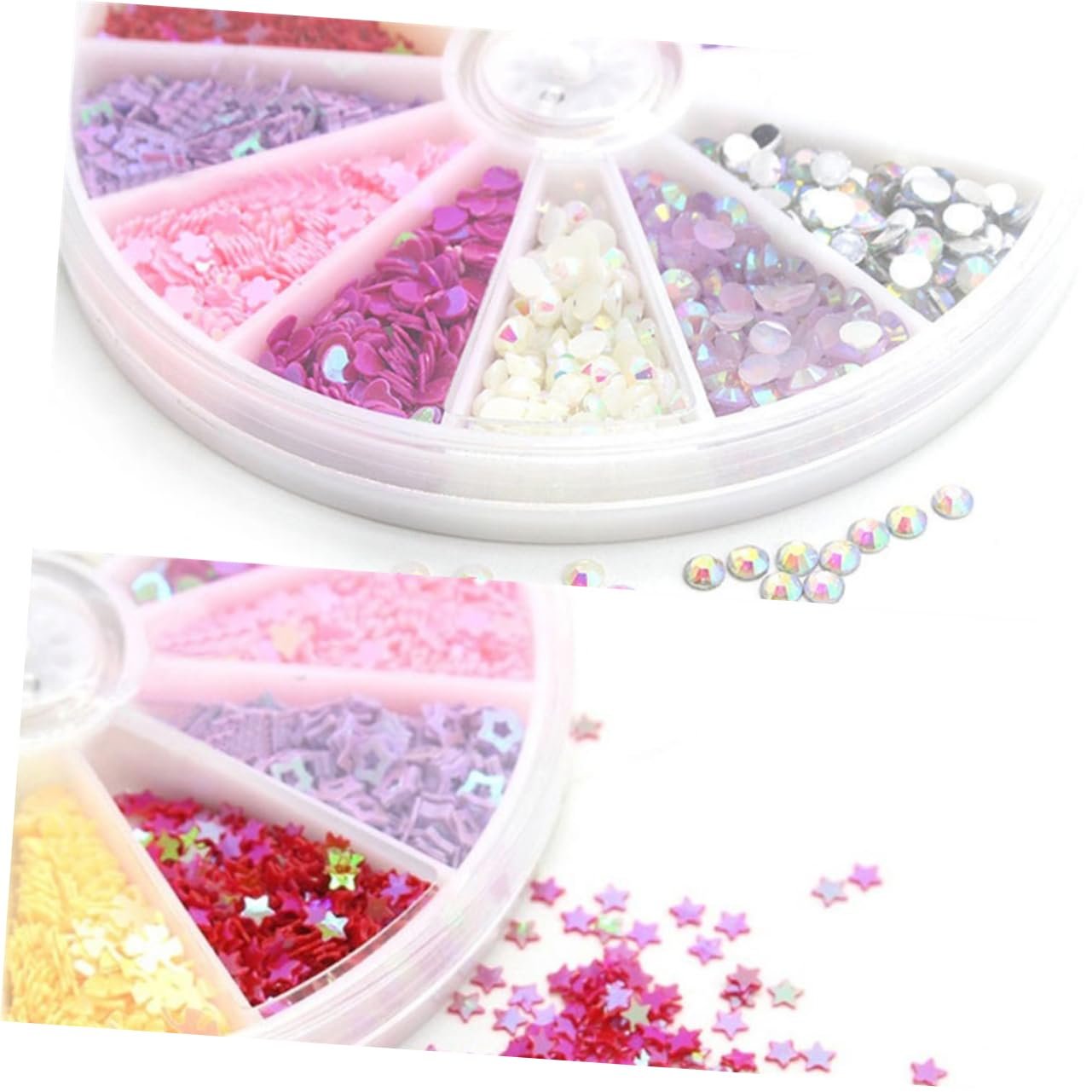 Блискітки для манікюру 2 коробки, наклейки на нігті, блискітки, фото №4