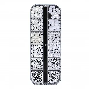 Блёстки для ногтей Brussel, 12 ячеек/коробка, смешанные металлические блёстки для ногтей, пайетки для маникюра, бисер, камни, украшения для ногтей 2# - Фото 1