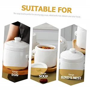 Кастрюля-жаровня керамическая с крышкой термостойкая универсальная synthetic.ua - Фото 1