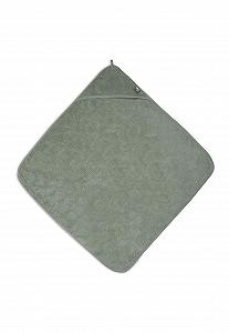 Полотенце с капюшоном Jollein махровое 75x75 см - Пепельно-зеленый synthetic.ua - Фото 1