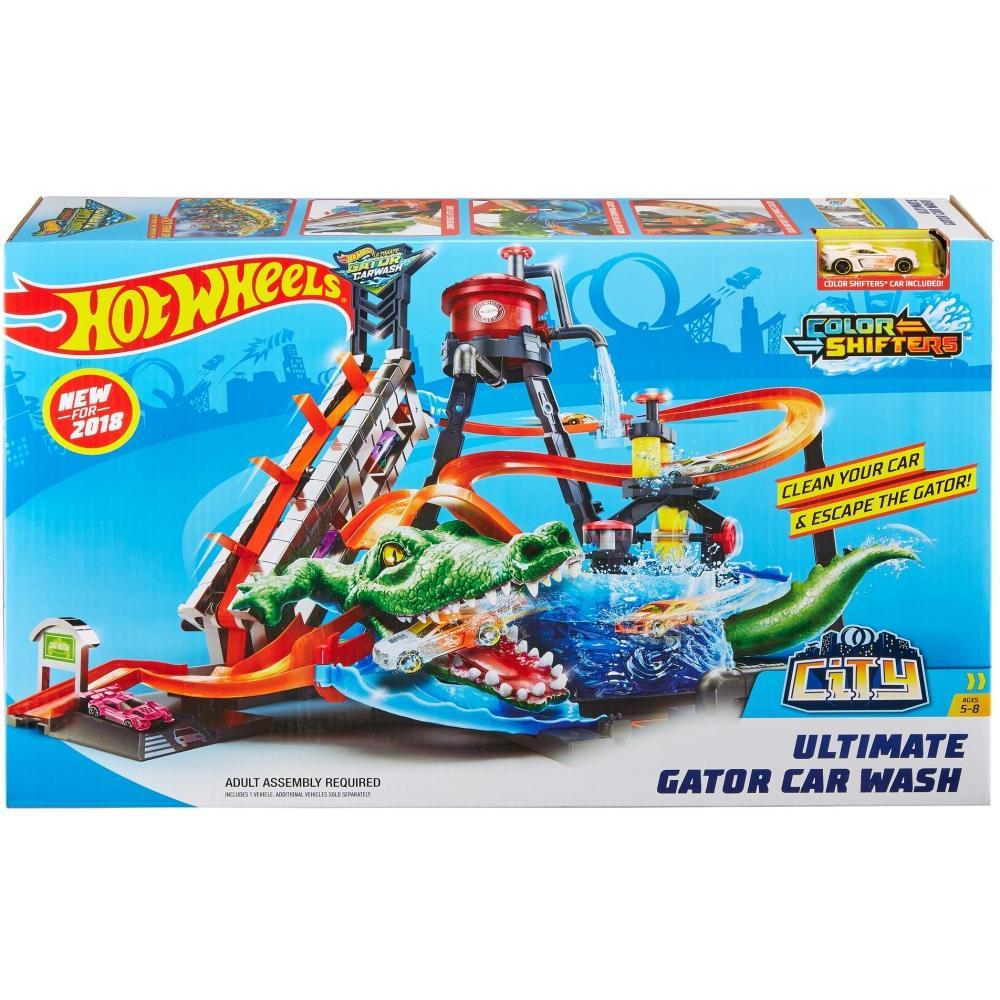 Игровой набор Трек Измени цвет Водонапорная башня взрыв цветов Hot Wheels Ultimate Gator Car Wash Play Set with Color Shifters, фото №5 Игровой набор Трек Измени цвет Водонапорная башня взрыв цветов Hot Wheels Ultimate Gator Car Wash Play Set with Color Shifters, фото №5