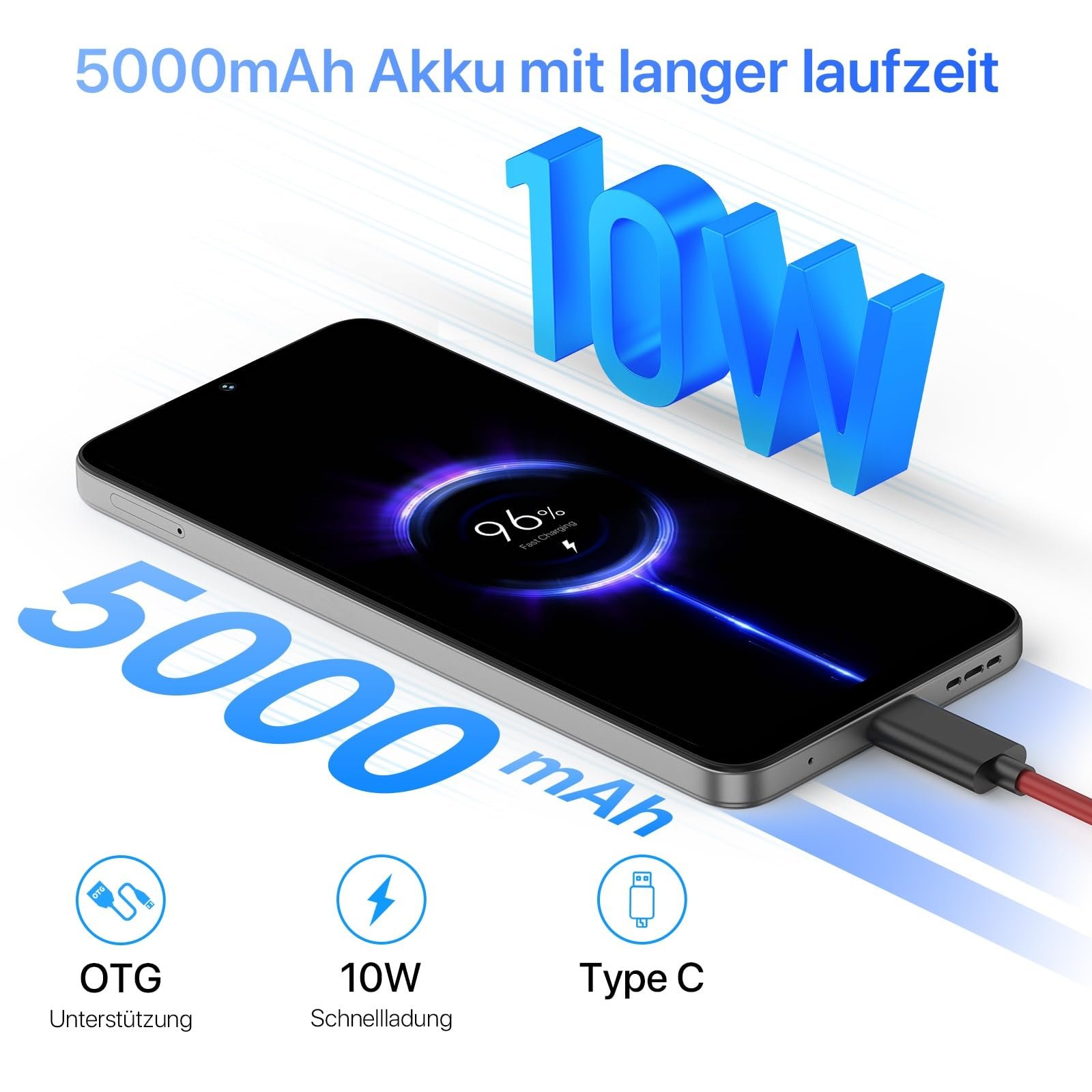 Смартфон UMIDIGI G5 16GB 128GB 50MP+8MP 6.6" HD+ 5000mAh Unisoc T606 4G Dual SIM, фото №7 Смартфон UMIDIGI G5 16GB 128GB 50MP+8MP 6.6" HD+ 5000mAh Unisoc T606 4G Dual SIM, фото №7
