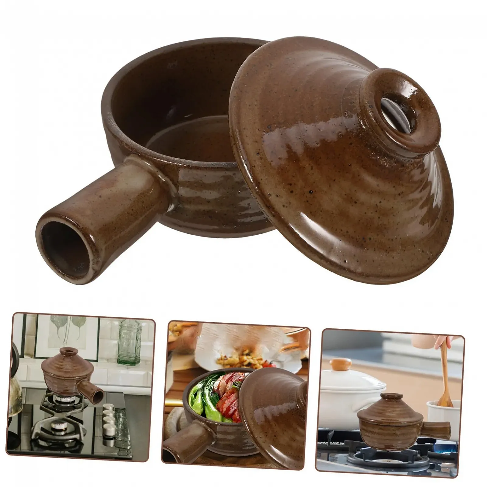 Кастрюля INOOMP с крышкой термостойкая с ручками и пароотводом, фото №7