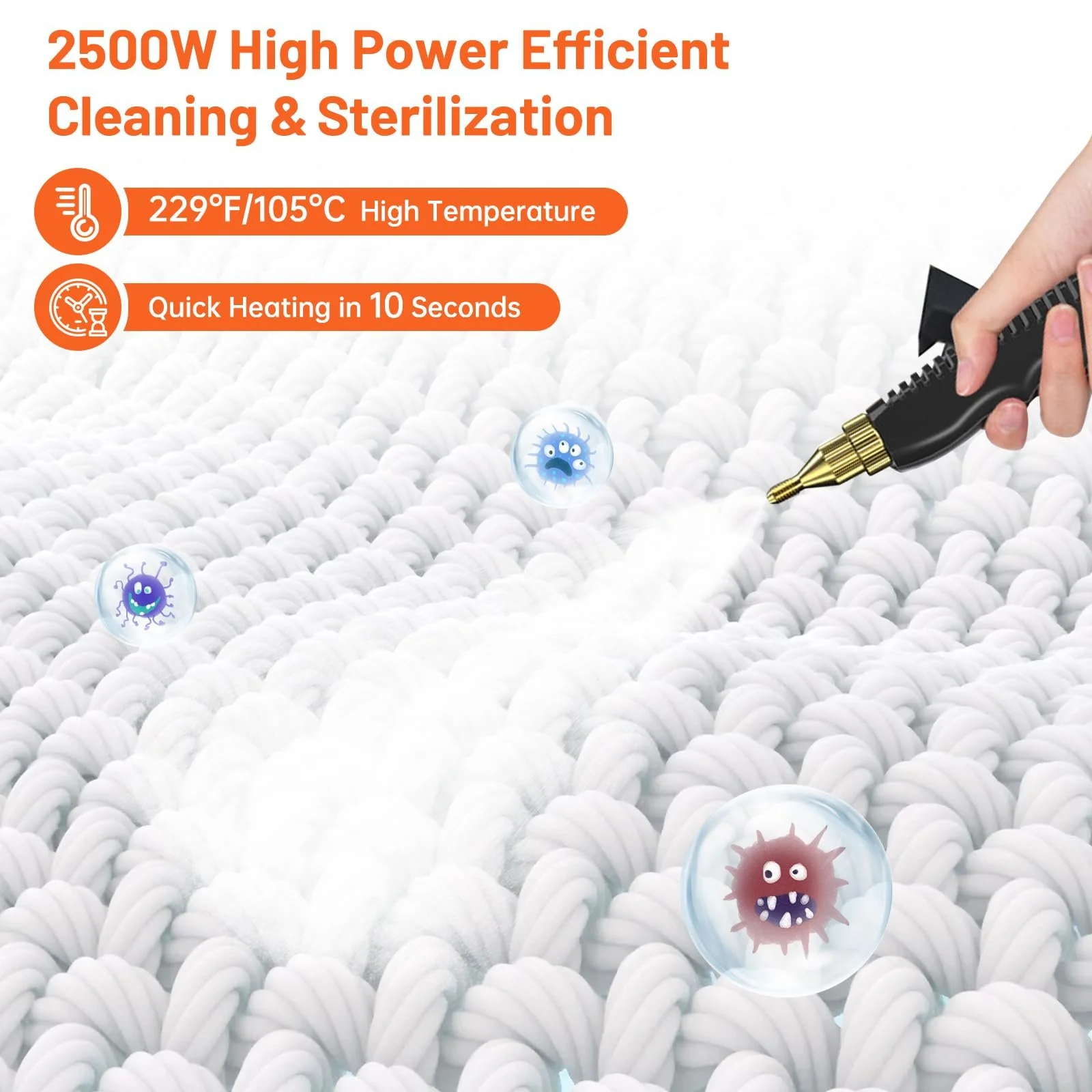 Пароочисник Steam Cleaner 2500 Вт ручний 6 швидкостей 1000 мл (Medium), фото №3