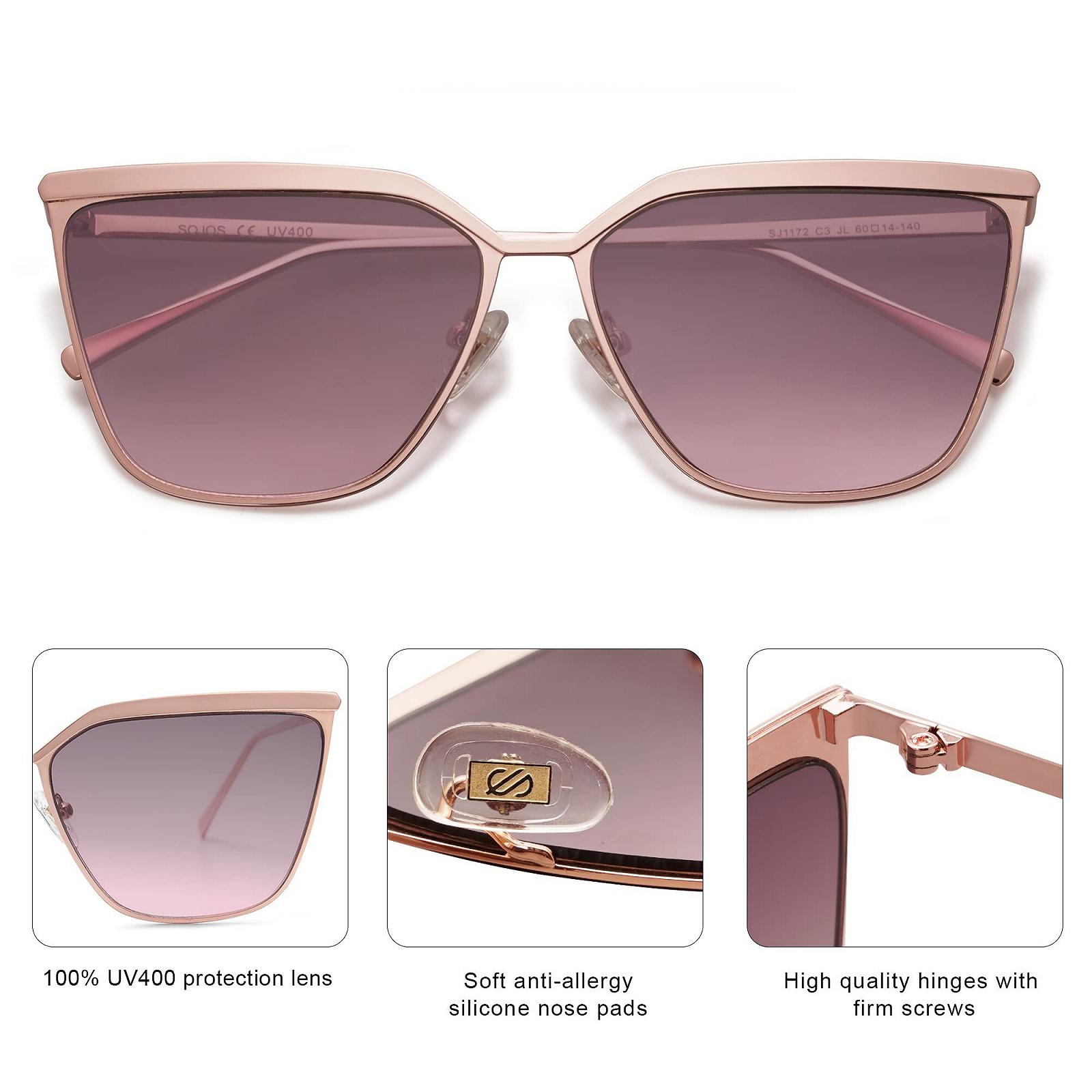 Сонцезахисні окуляри Котяче око SOJOS Вінтажні SJ1172 Золотий, фото №4 Сонцезахисні окуляри Котяче око SOJOS Вінтажні SJ1172 Золотий, фото №4