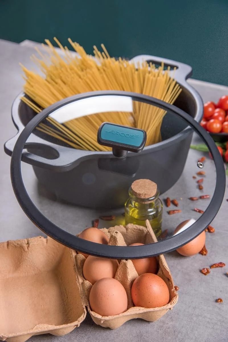 Каструля Arcos Thera Антипригарна 32 см 9,3 л Литий алюміній Чорна та синя, фото №3