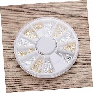 MERRYHAPY 4 коробки зі сплаву, гіпсові наклейки, бісер, ювелірні вироби для нігтів synthetic.ua - Фото 1