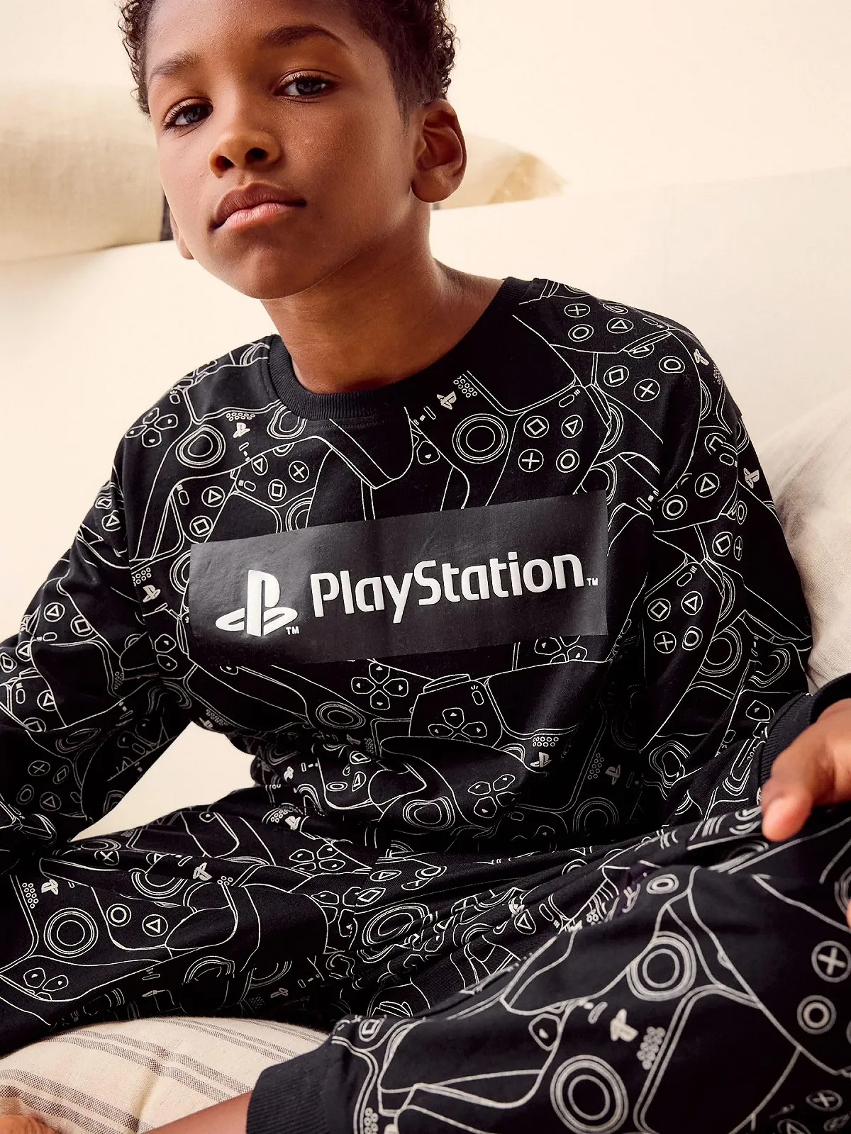 Пижама NEXT Однотонная с длинными рукавами и штанами, фото №6