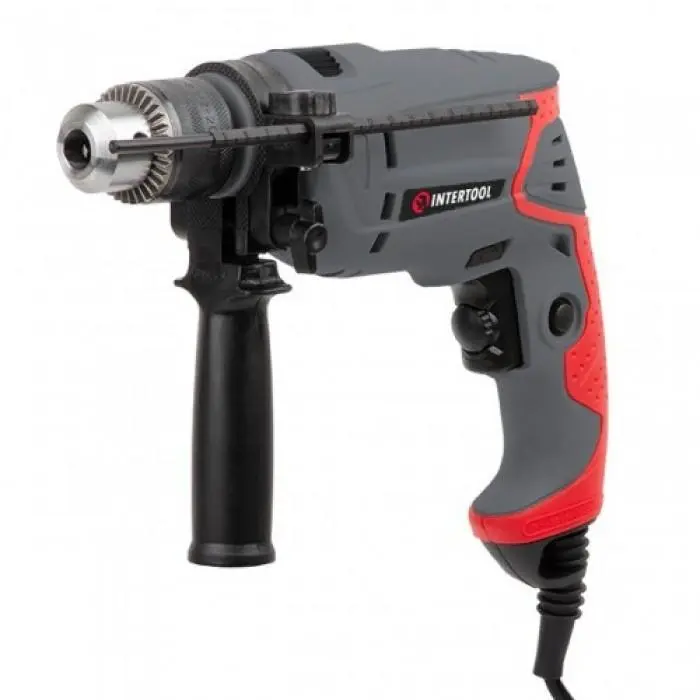 Дрель ударная 550 Вт 0-2800 об/мин 1.5-13 мм реверс плавная регулировка INTERTOOL DT-0107, фото №2