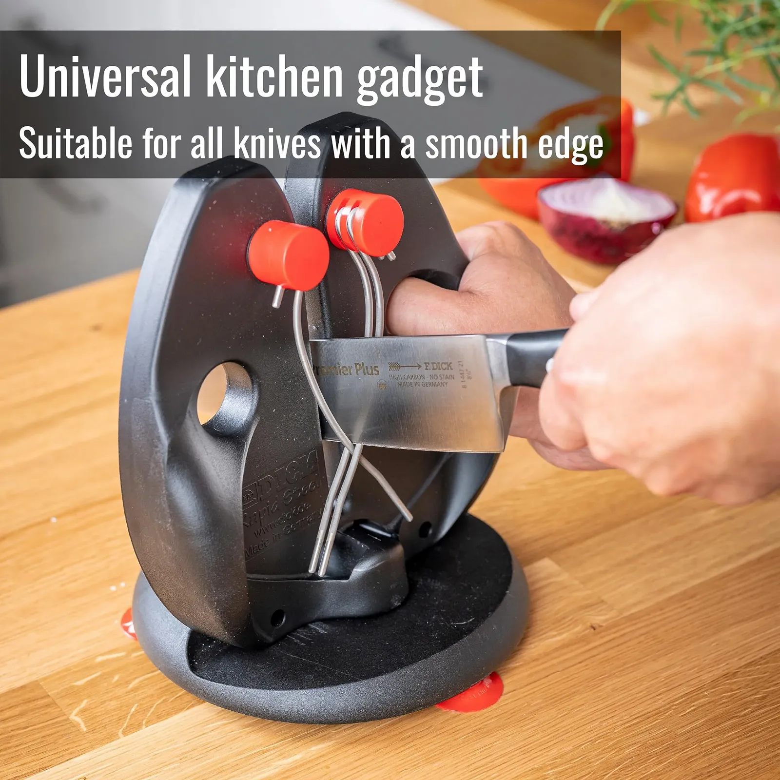 Точилка для ножей F. DICK Rapid Steel Action 9009200 со стержнями и присоской, фото №5