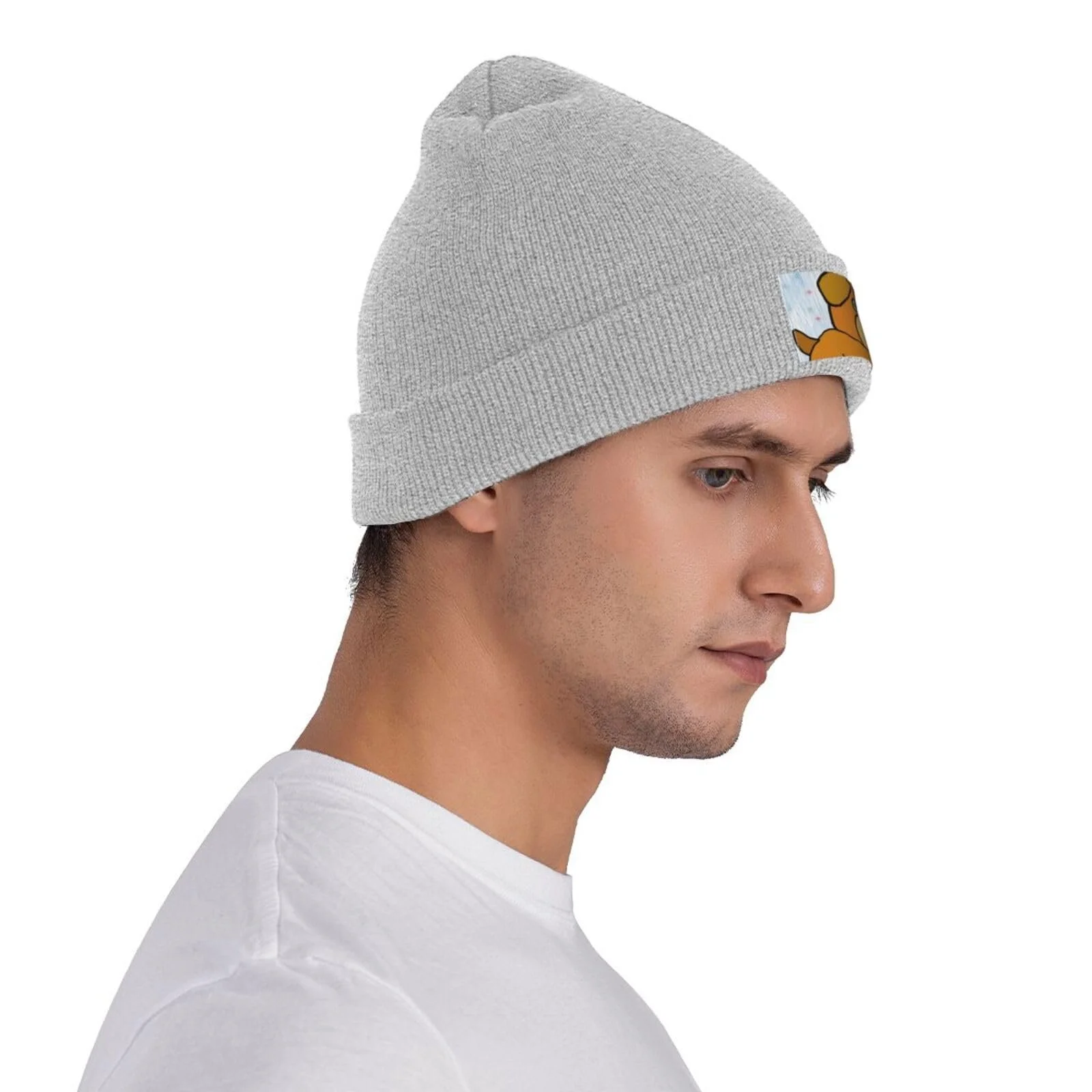 Вязаная шапка BROLEO с мультяшным мопсом, фото №5