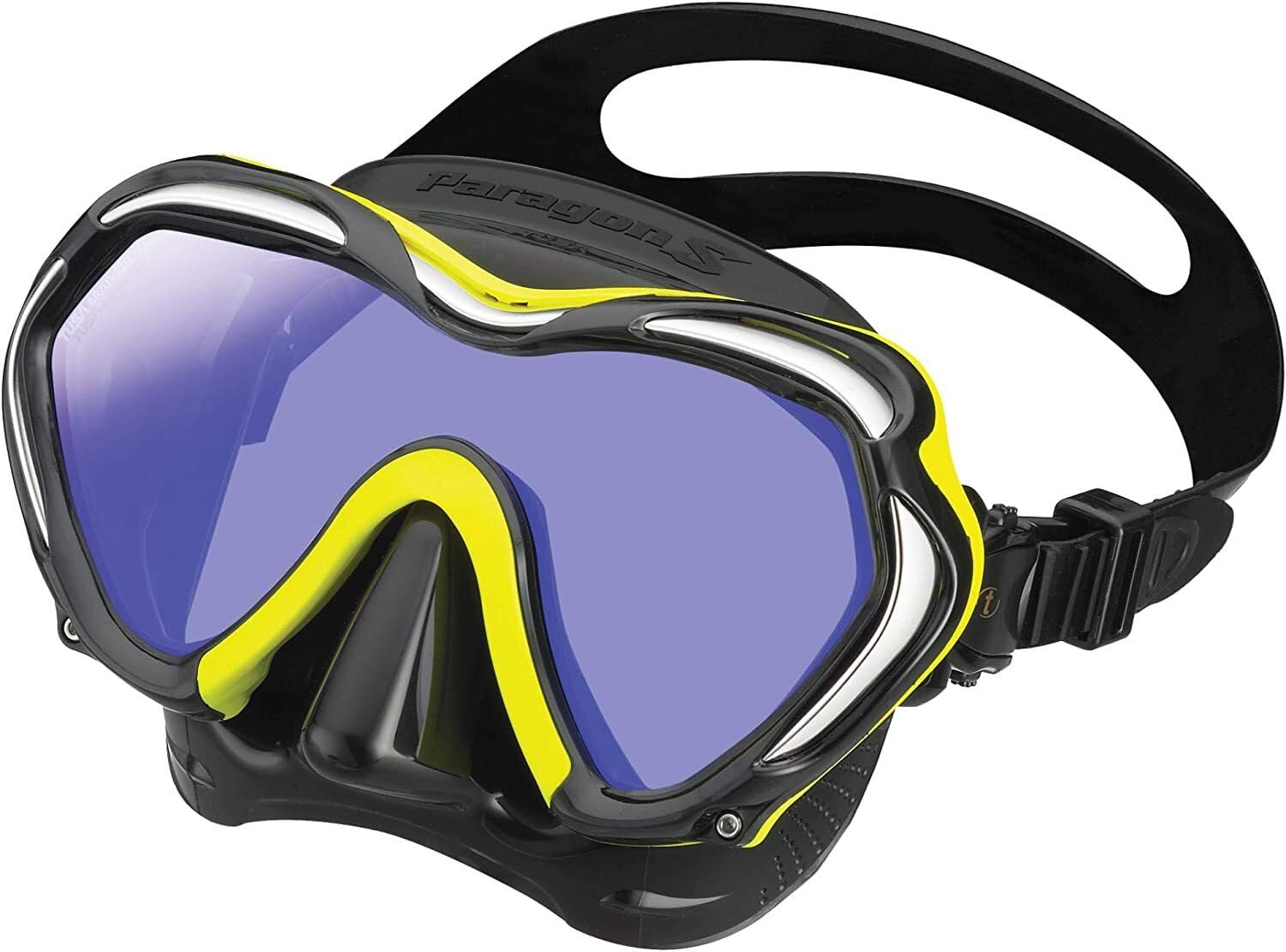 Маска для дайвінгу TUSA Paragon S Однолінзова UV-фільтр Professional (M1007S) Чорний, фото №2